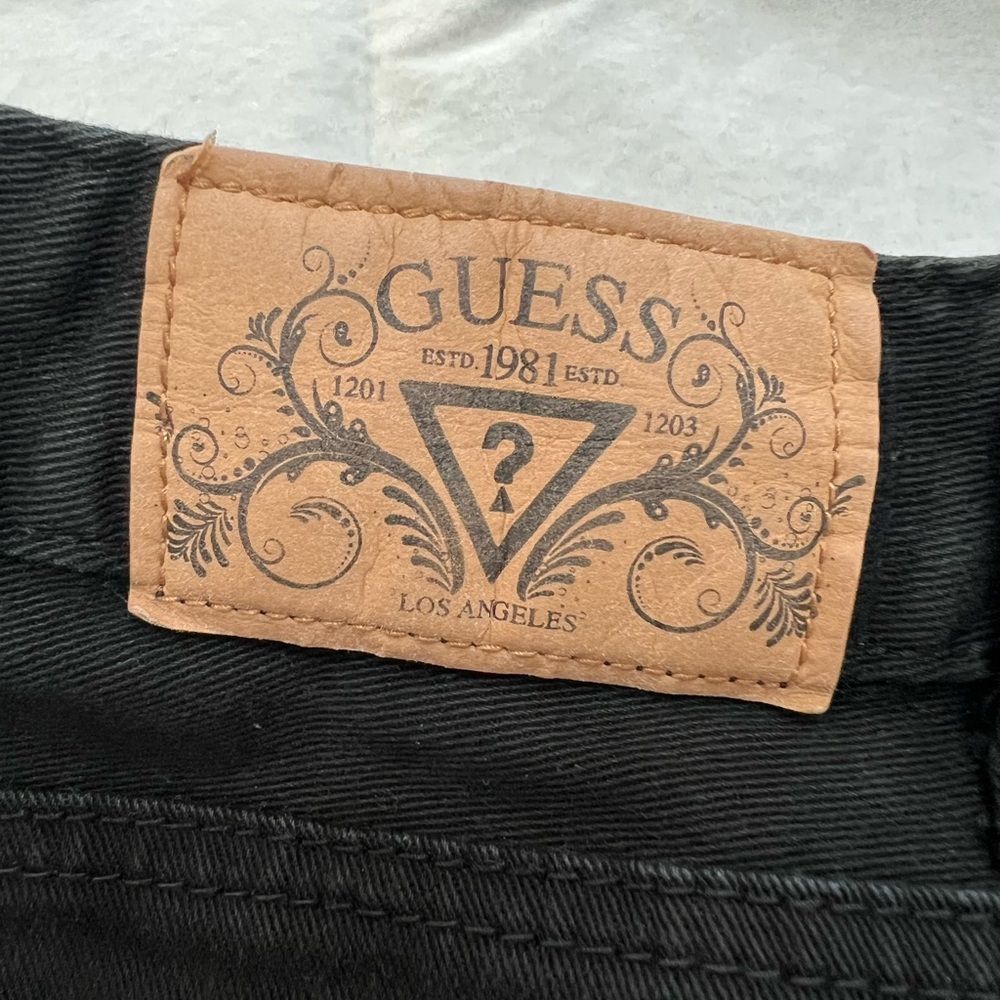 Guess Black Frayed Mini Skirt - Picture 4 of 6